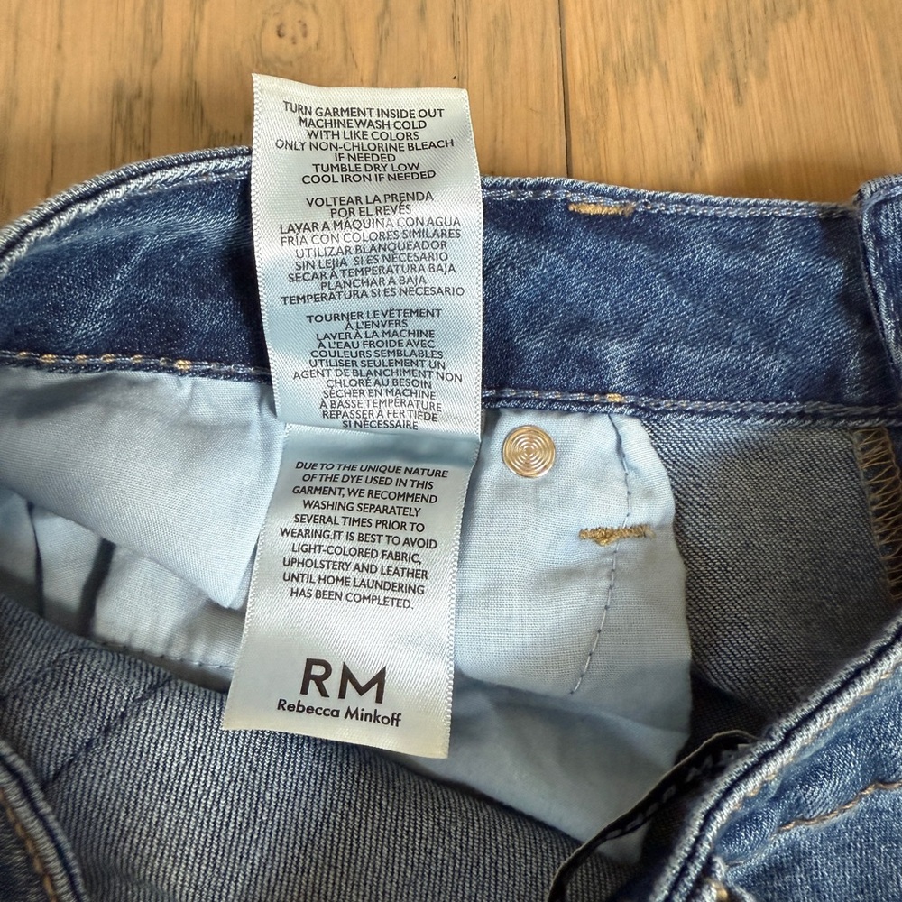 Rebecca Minkoff Women's wide leg Blue Jeans size 12 - Picture 5 of 5